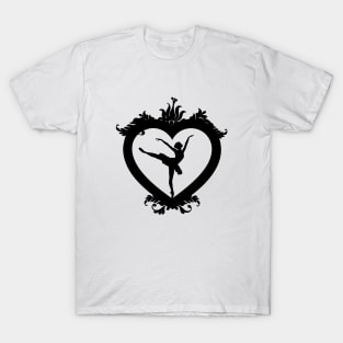 Ballet Dancer Love Heart T-Shirt